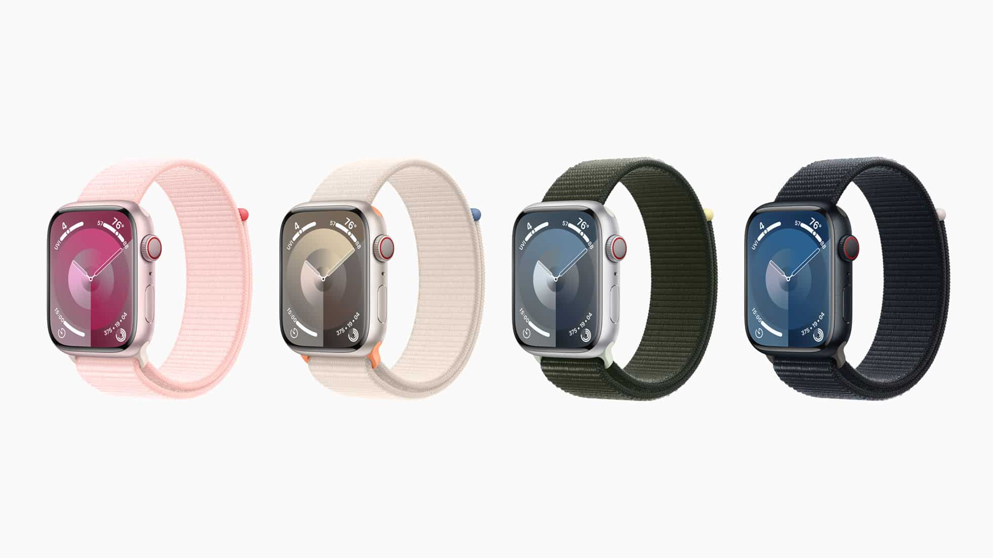 Apple Watch Series 9 mit neuen Armbändern