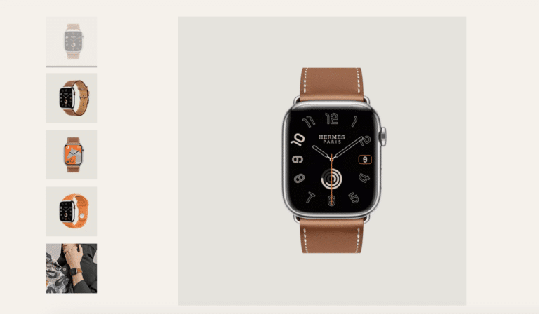 Apple Watch Series 9 mit Lederarmband von Hermès