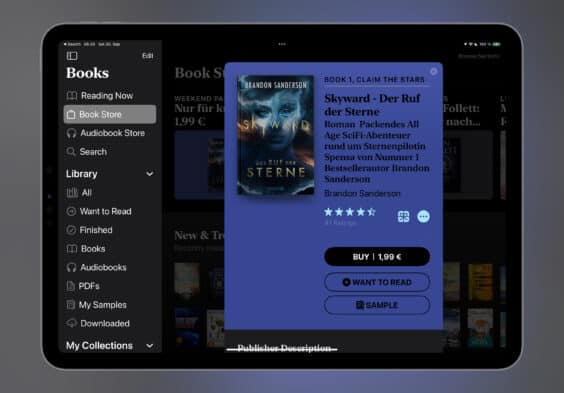 Das E-Book der Woche: Dieses Mal „Skyward – Der Ruf der Sterne“ für 1,99 Euro mitnehmen