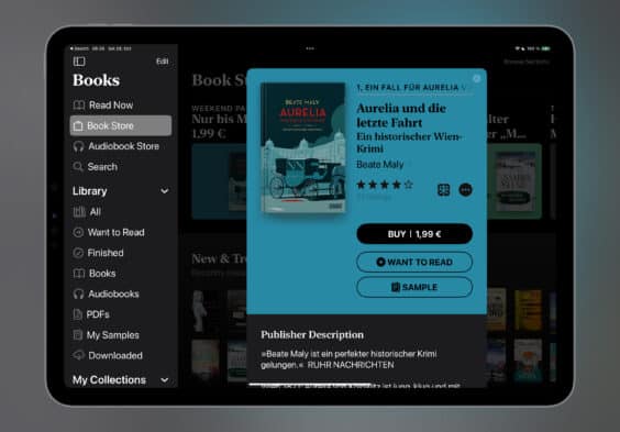Das E-Book der Woche: Dieses Mal „Aurelia und die letzte Fahrt“ für 1,99 Euro mitnehmen