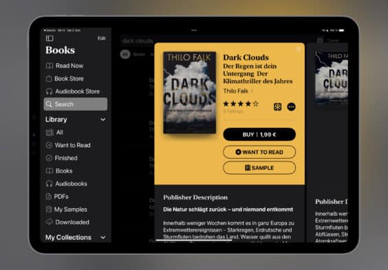 Das E-Book der Woche: Dieses Mal „Dark Clouds“ für 1,99 Euro mitnehmen