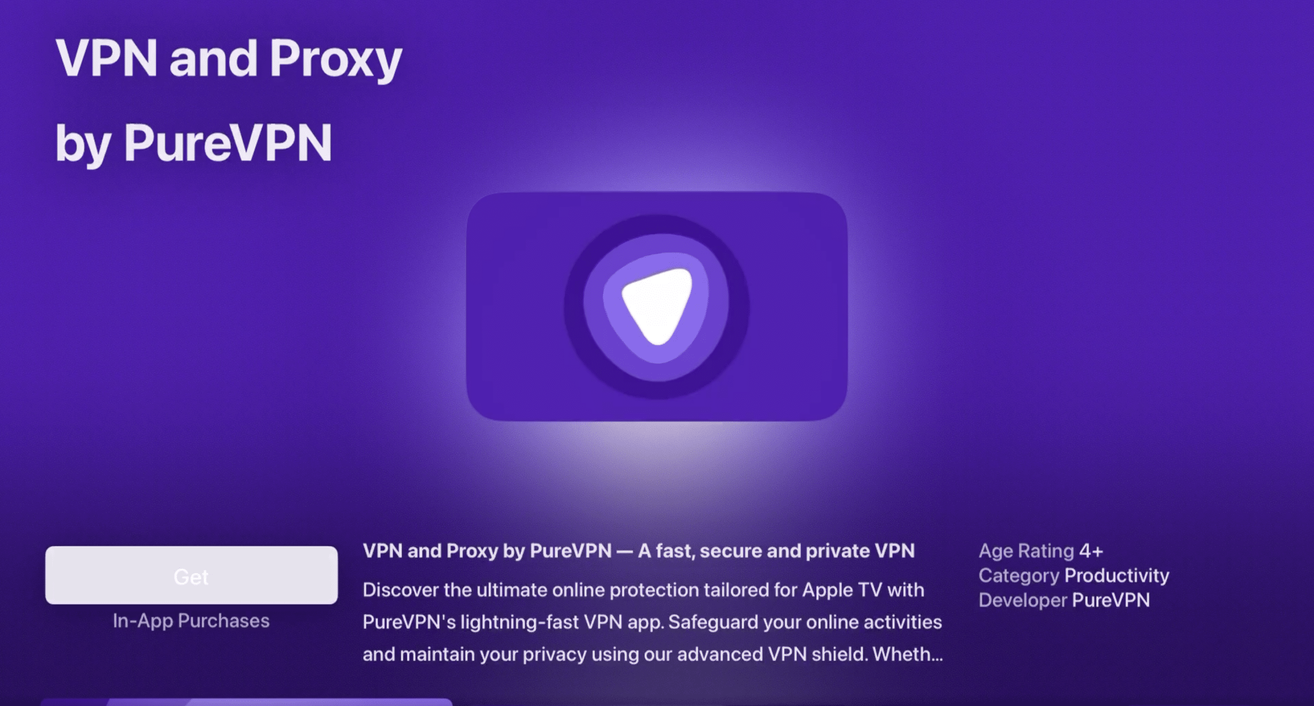 Als einer der ersten Anbieter hat PureVPN eine eigene App für tvOS veröffentlicht.