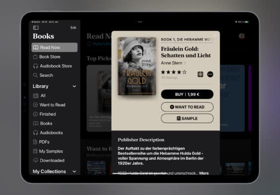 Das E-Book der Woche: Dieses Mal „Fräulein Gold: Schatten und Licht“ für 1,99 Euro mitnehmen