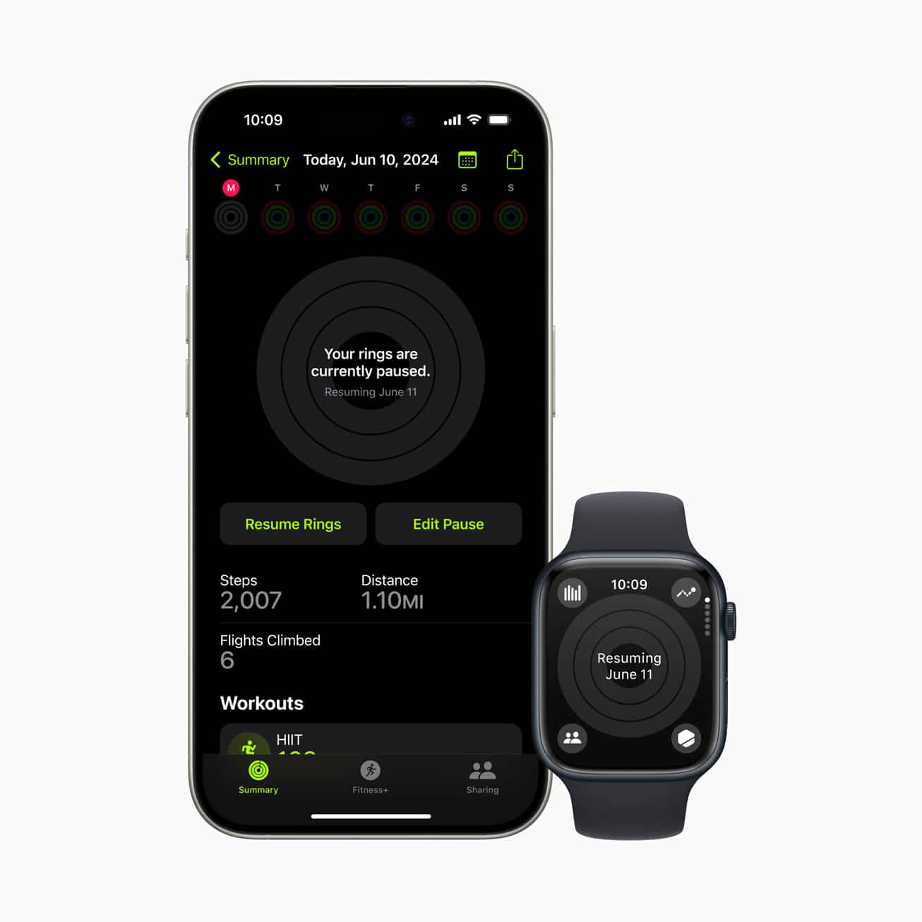 watchOS 11 Fitness Restday
