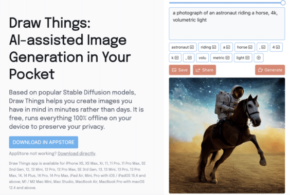 Draw Things: Offline-Bildgenerator kommt auf den Mac