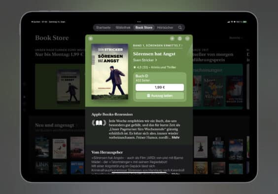 Das E-Book der Woche: Dieses Mal „Sörensen hat Angst“ für 1,99 Euro mitnehmen