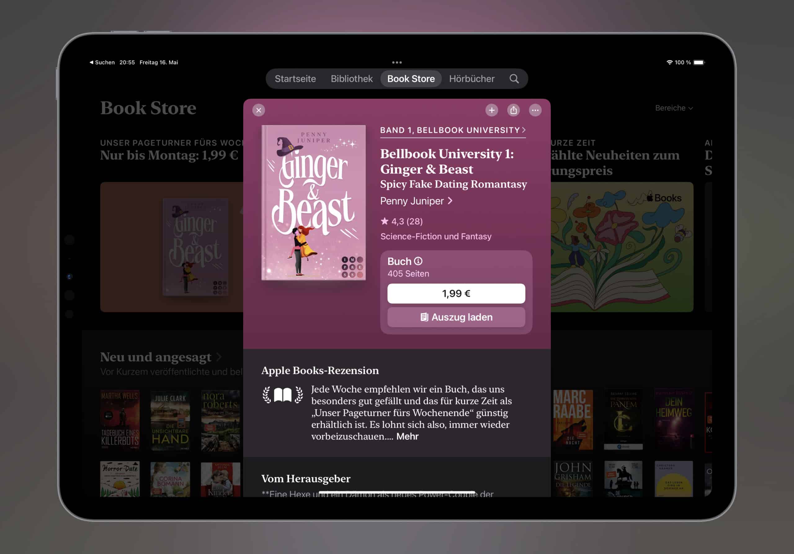 Das E-Book der Woche: Noch schnell „Bellbook University 1: Ginger & Beast“ für 1,99 Euro mitnehmen