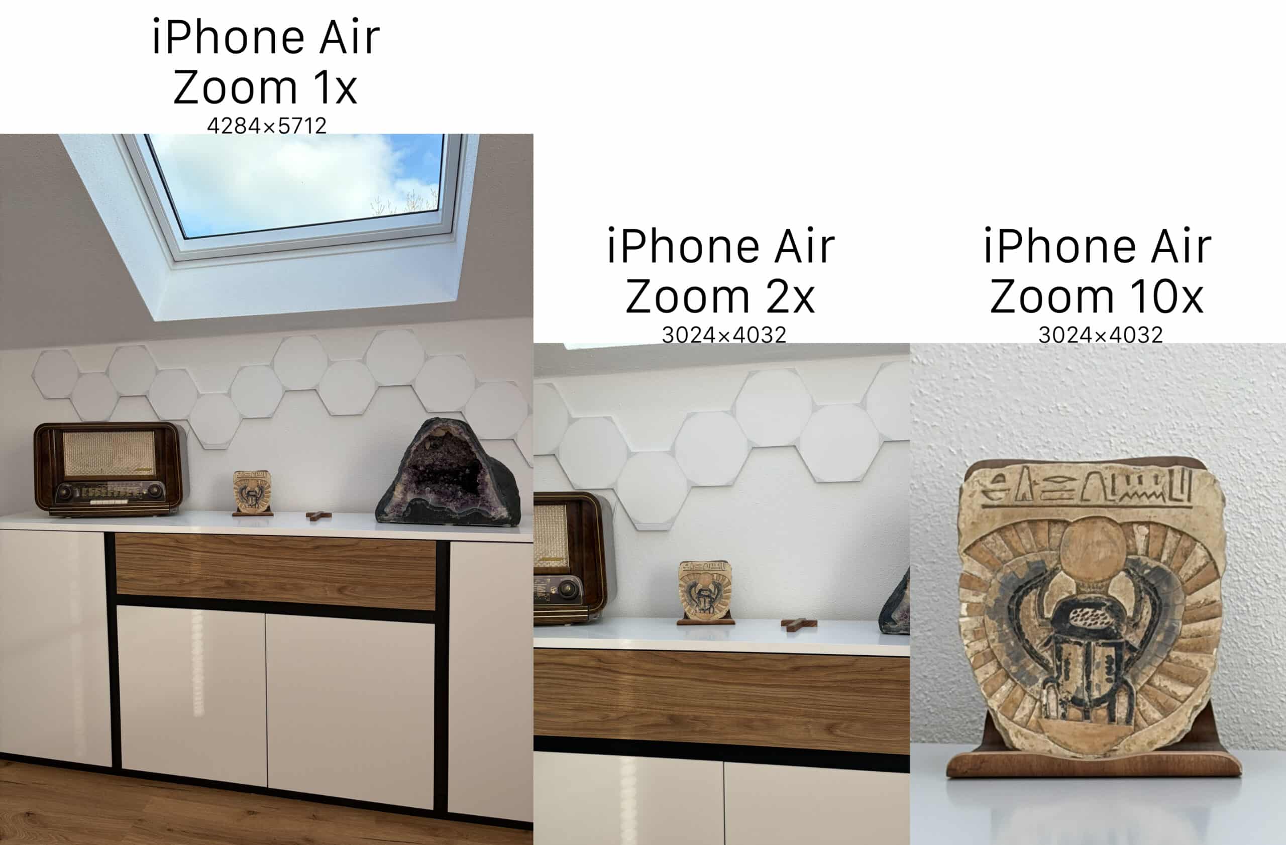Die Hauptkamera des iPhone Air macht bei voller Auflösung einen guten Job. Beim Zoomen verliert man schnell an Qualität, was das digitale Nachschärfen zumindest bedingt auffängt.