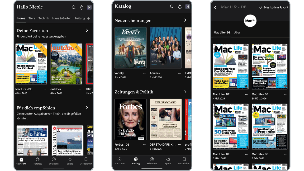 Readly App: tausende Magazine verfügbar