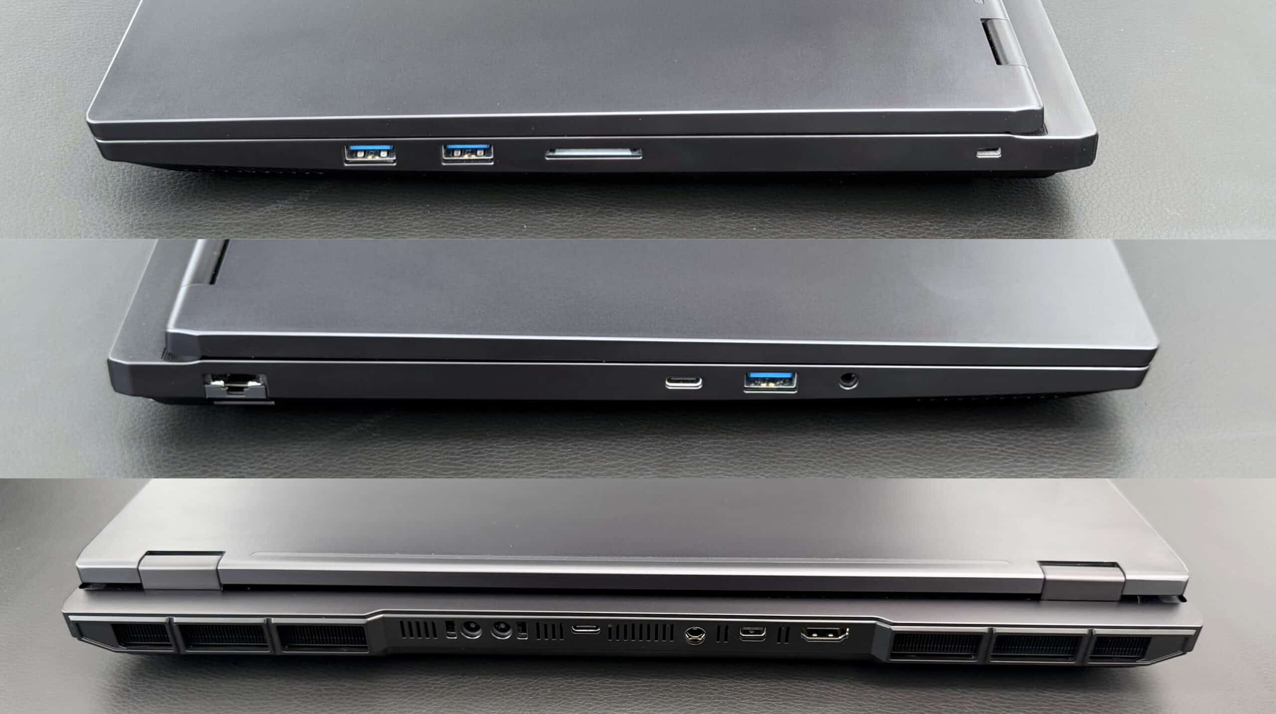 Die Anschlüsse des XMG NEO 16 halten alles bereit, was man für Alltag, Gaming und anspruchsvolle Arbeiten benötigt.