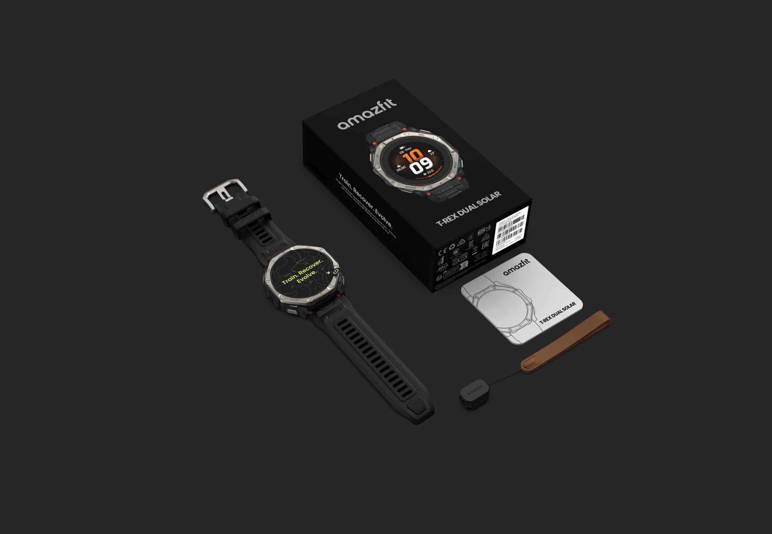 Amazfit T-Rex Dual Solar: Erste AMOLED-Smartwatch mit zwei Solarmodulen vorgestellt