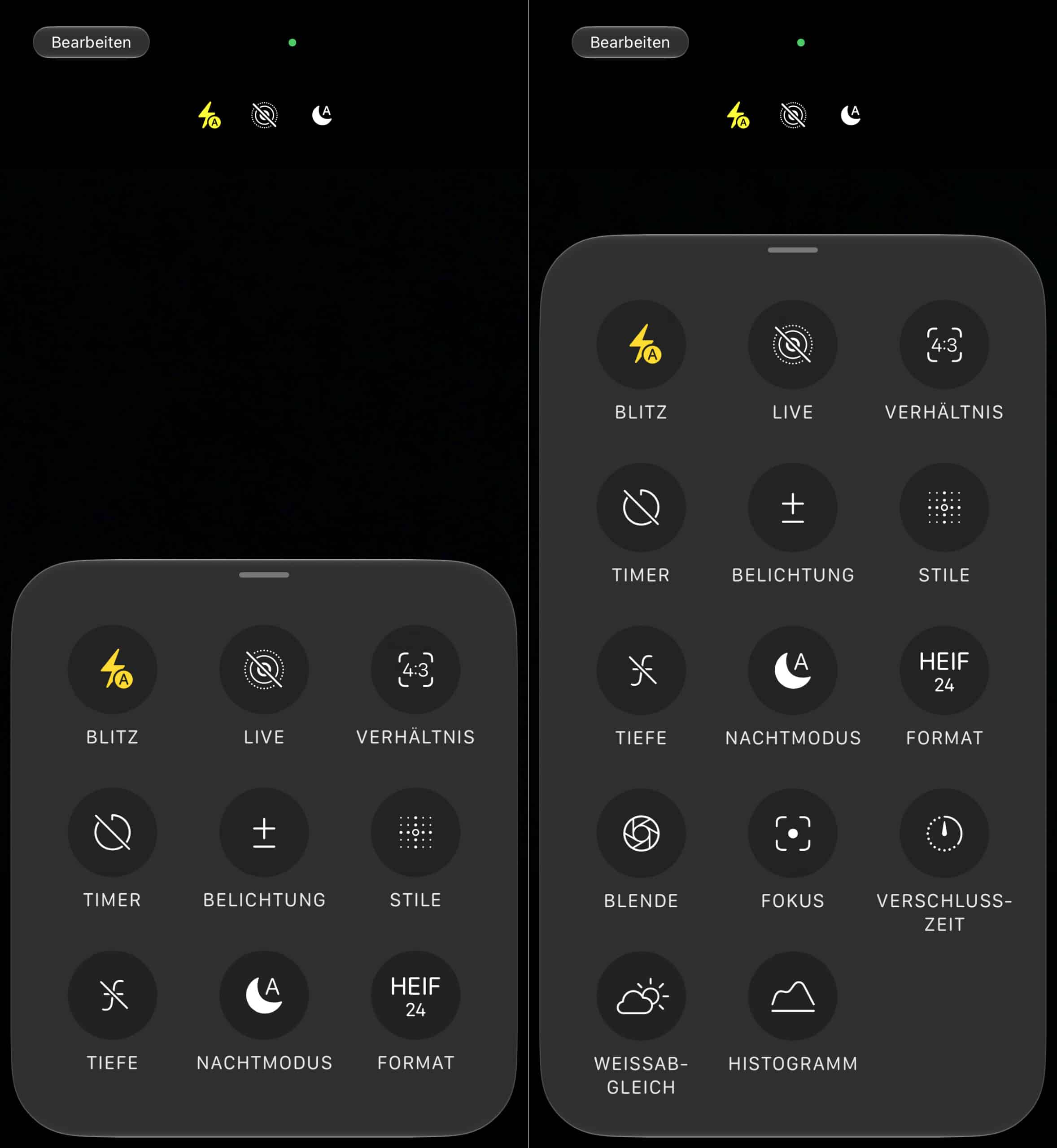 Die Kamera-App des iPhone 17 Pro hat deutlich weniger Einstellmöglichkeiten als die App des iPhone 18 Pro – und das völlig künstlich!
